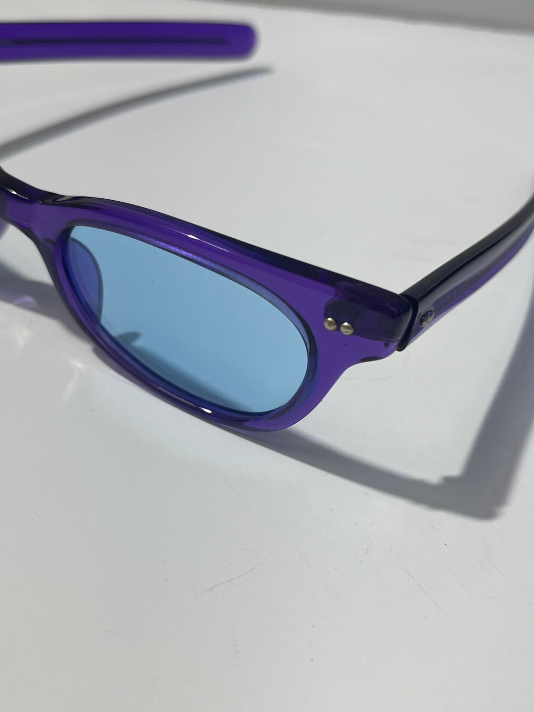 1990s dead stock sunglasses purple × light blue