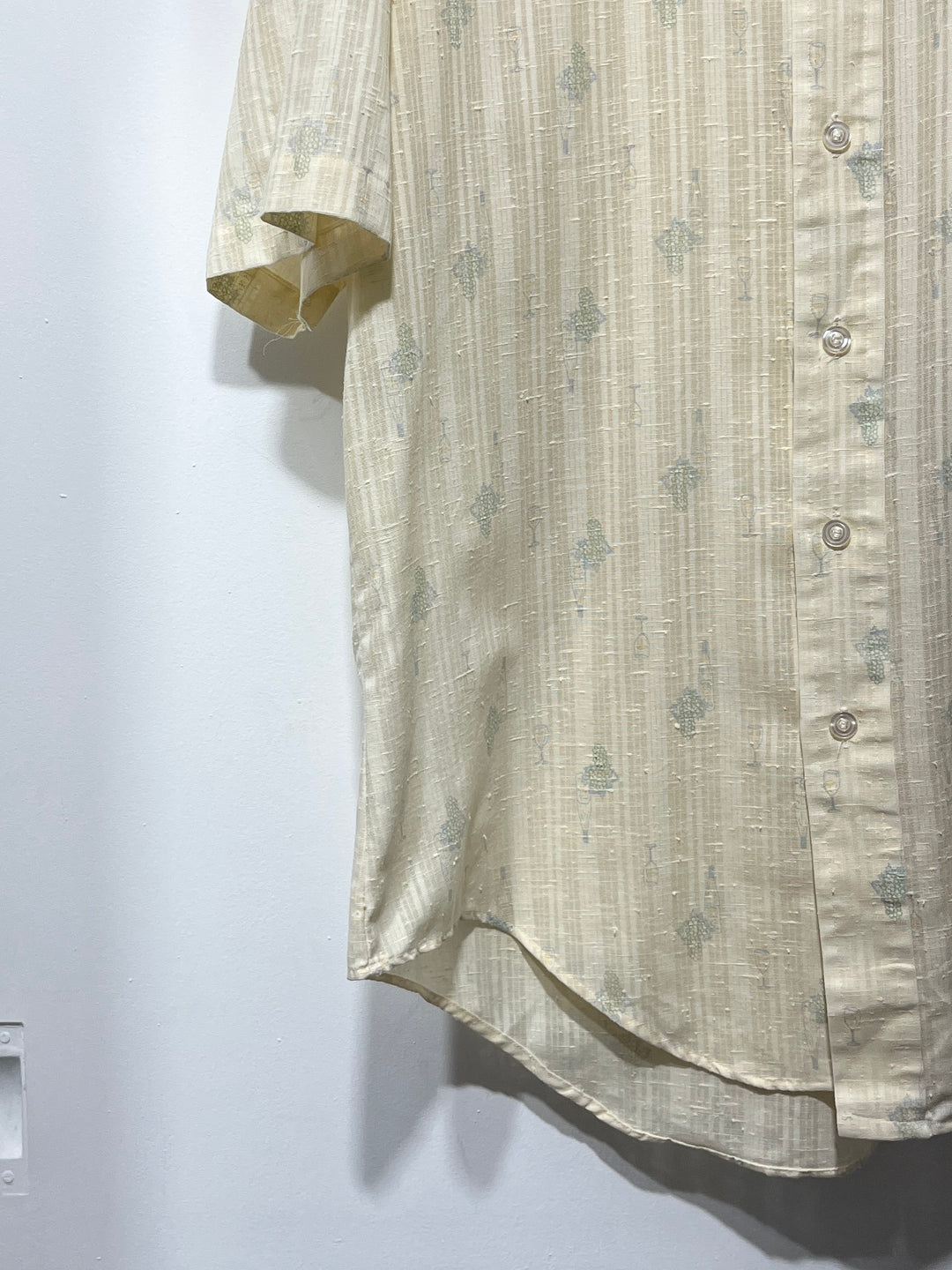 1970s USA made "Manhattan" winery pattern s/s shirt