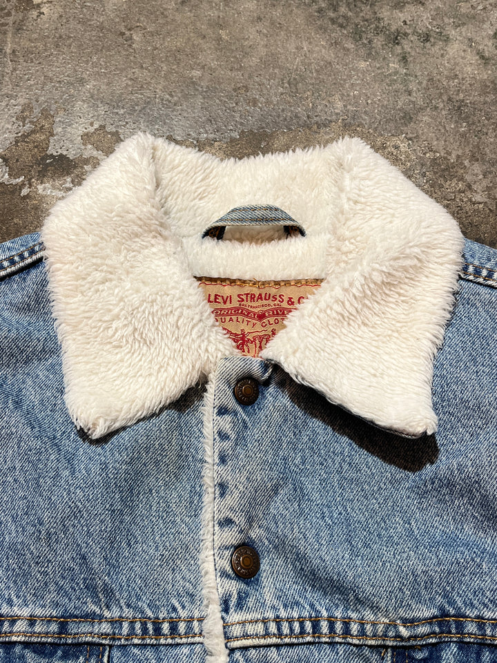 1990s USA made "Levi's" 70609 boa denim jacket