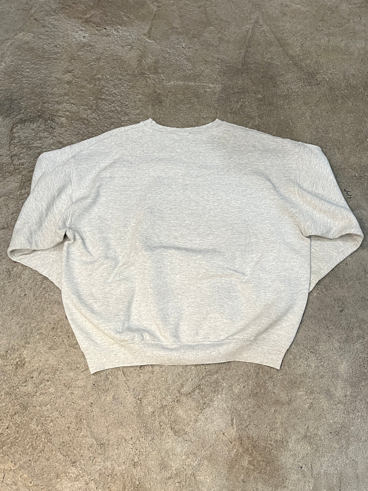 1990s USA made flag logo palody print sweatshirt