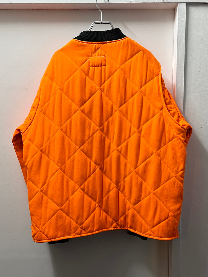 vivid orange quilting jacket