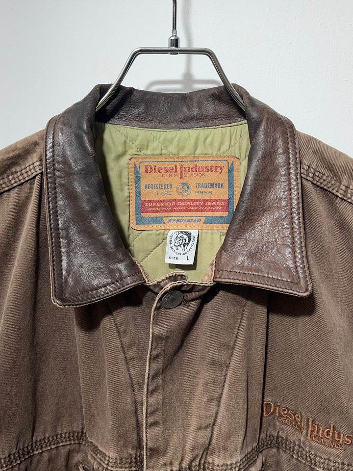 1990s "Diesel" chocolate brown denim jacket