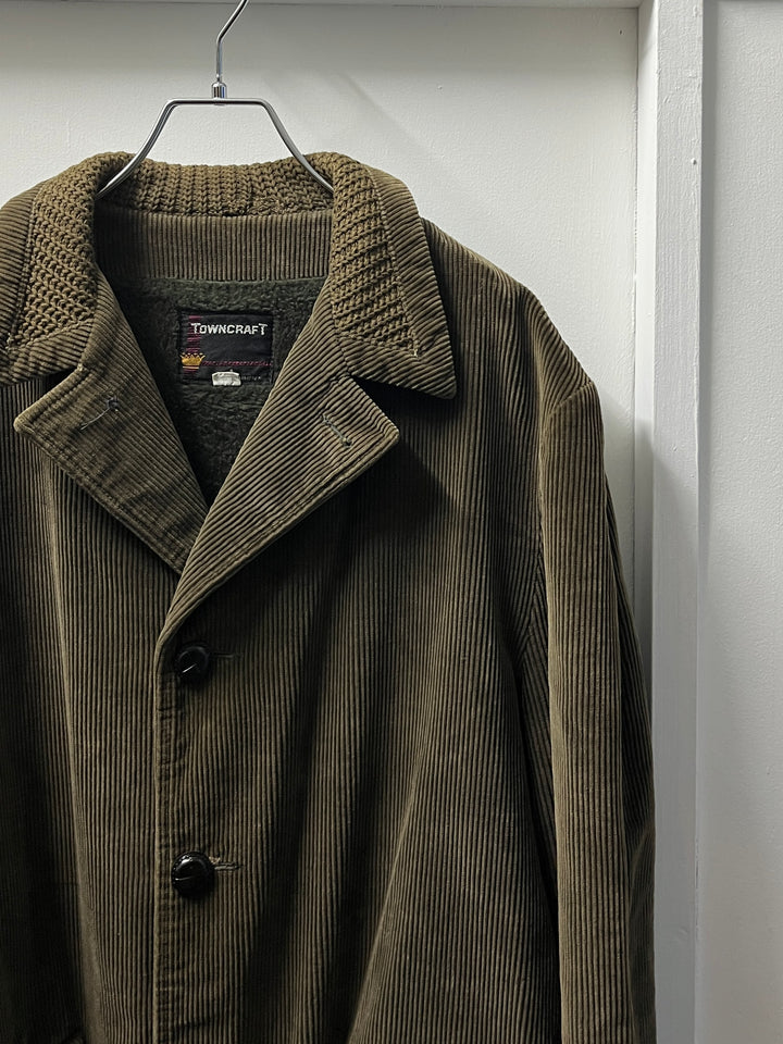 1960s "TOWN CRAFT" khaki corduroy coat