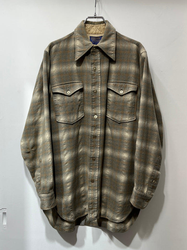 1970s USA made "PENDLETON" ombré checkered shirt