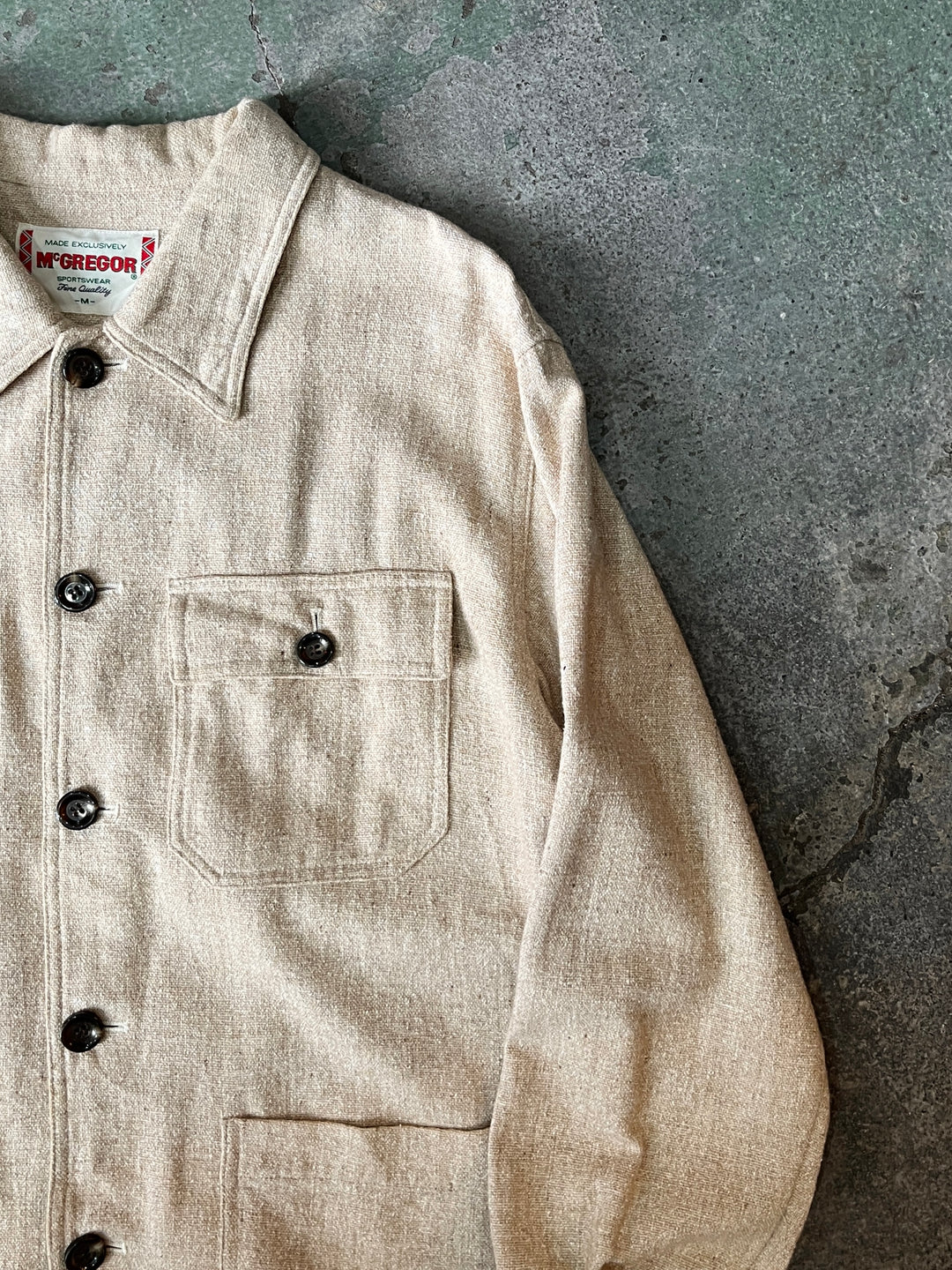 1990-00s "McGREGOR" ecru safari jacket