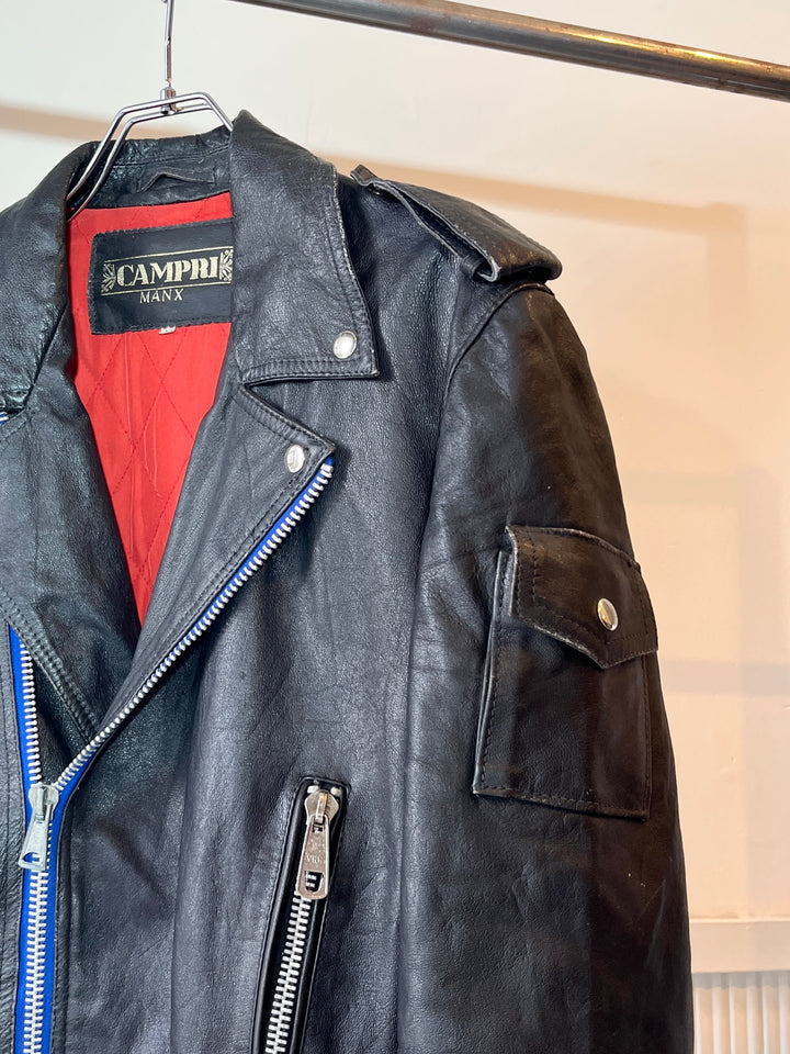 1980s "CAMPRI" double riders jacket -MANX-