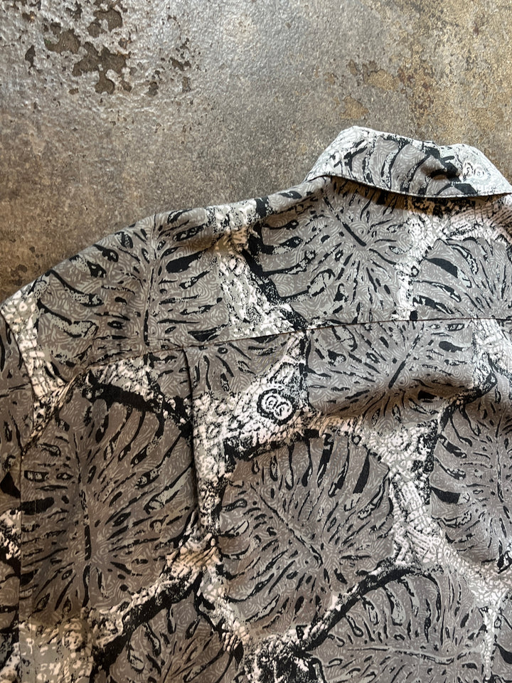 1990-00s "BUGLE BOY" all-over pattern s/s rayon shirt