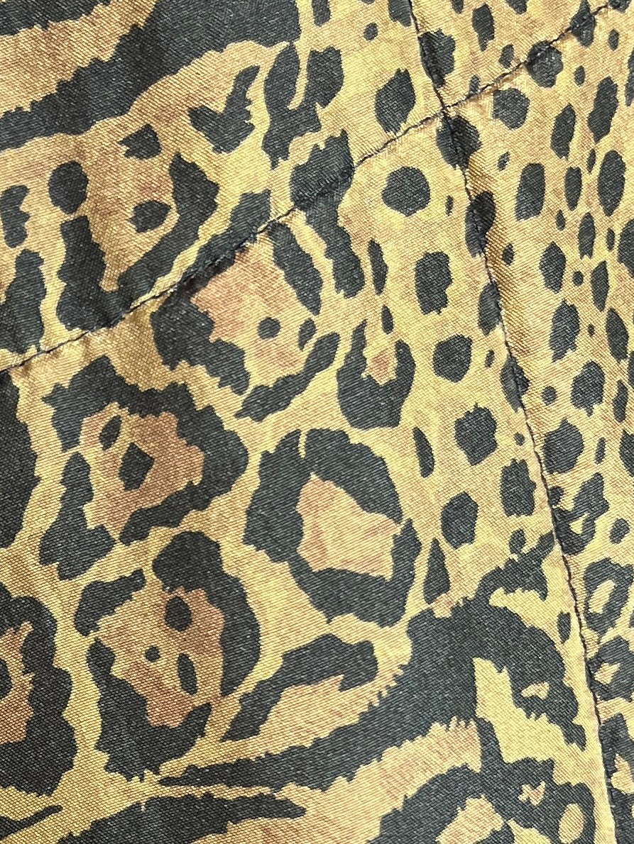 1990s feline pattern padded jacket