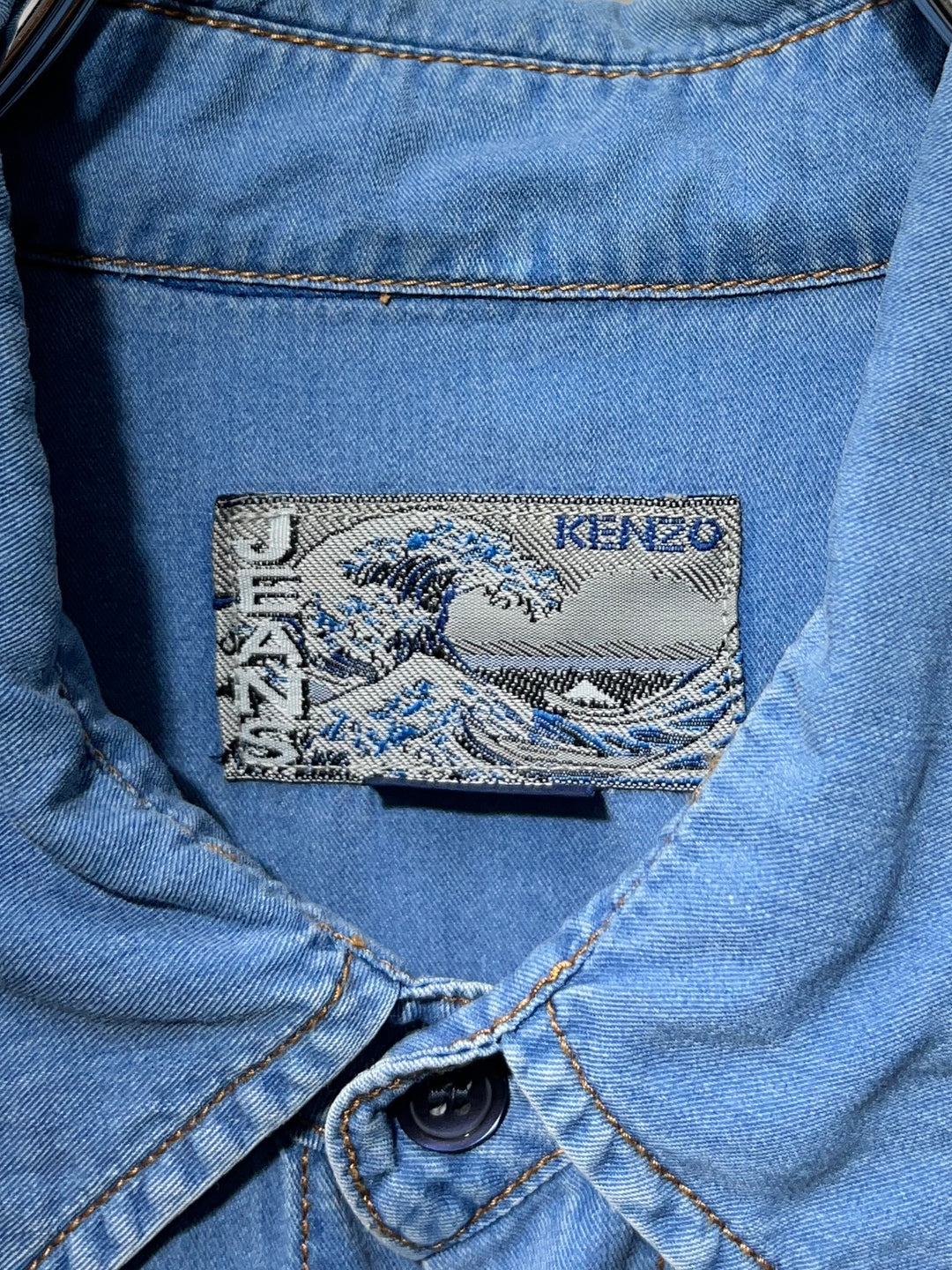 1980-90s "KENZO JEANS" chambray style s/s shirt