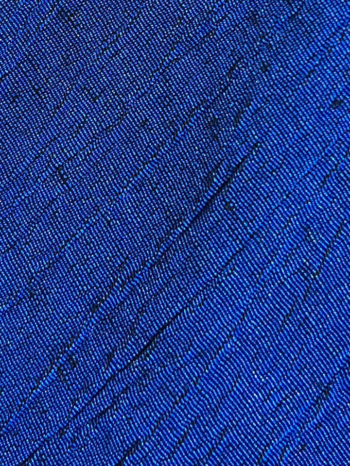 1980s deep blue wrinkled design light jacket