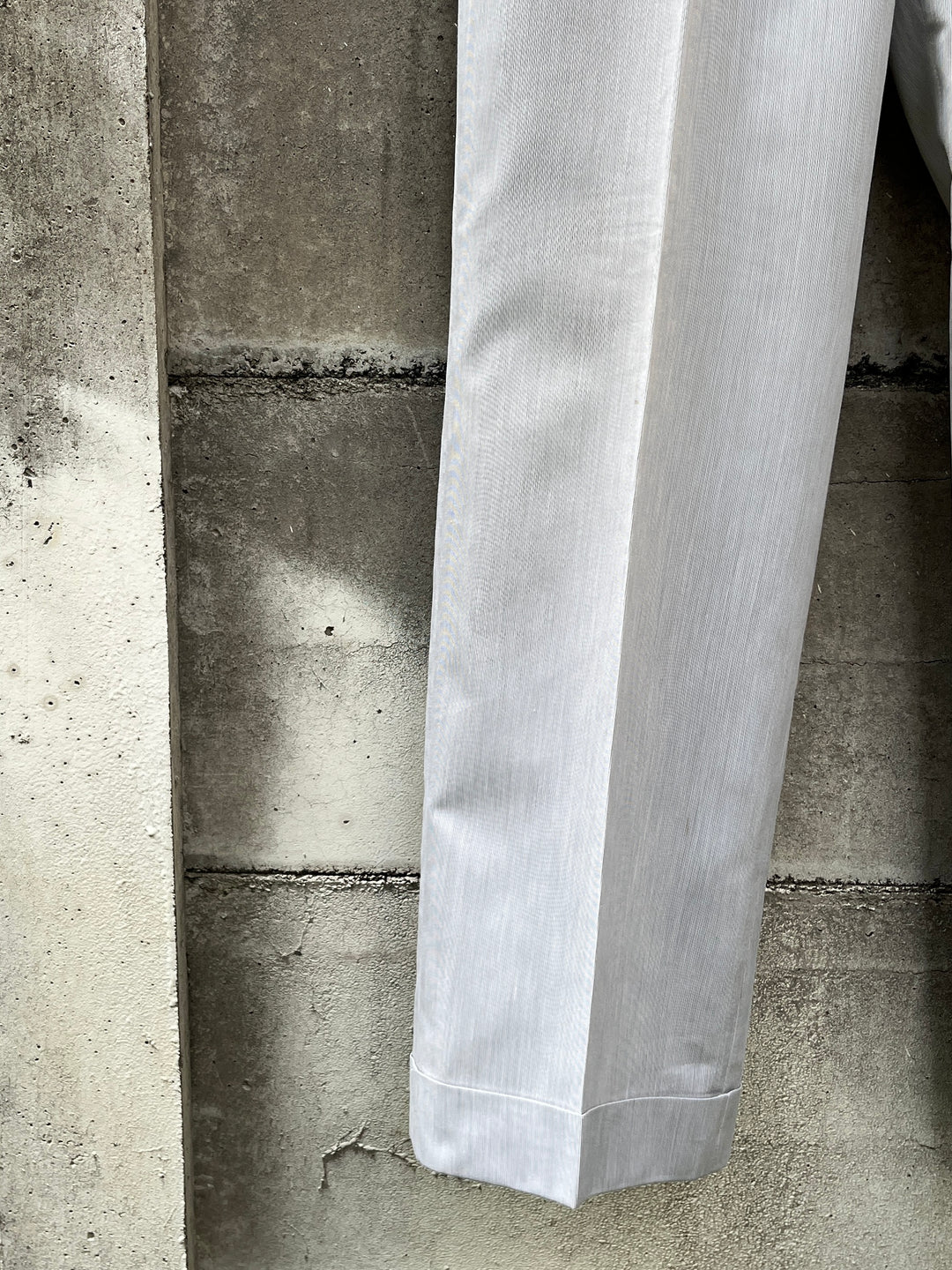 1960-70s white × gray pinstripe slacks