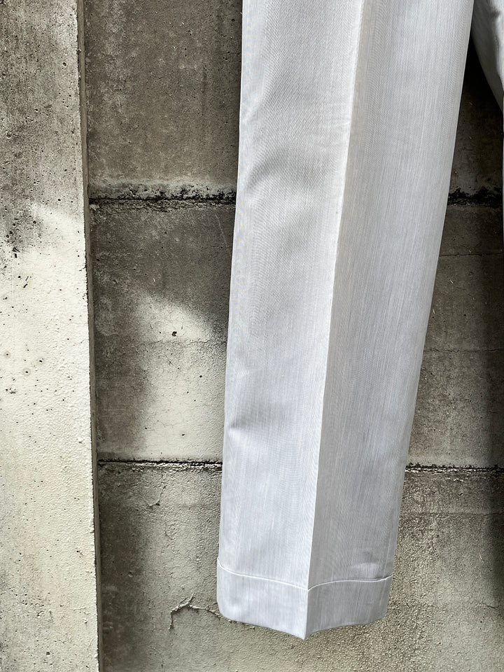 1960-70s white × gray pinstripe slacks