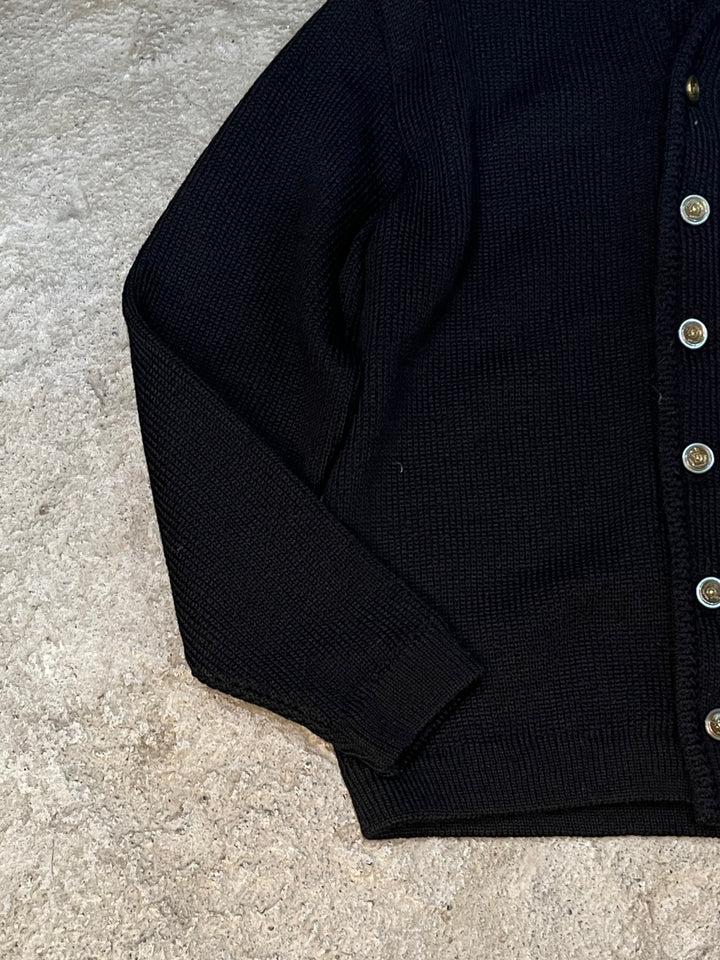 1950-60s "PENGUIN" black knit cardigan