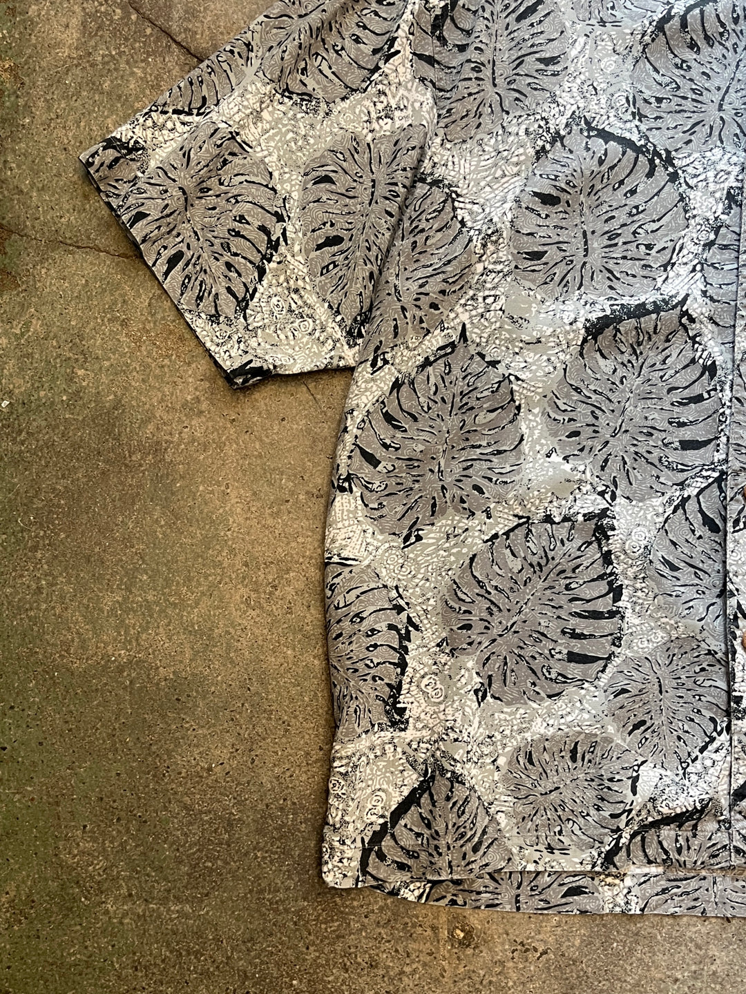 1990-00s "BUGLE BOY" all-over pattern s/s rayon shirt