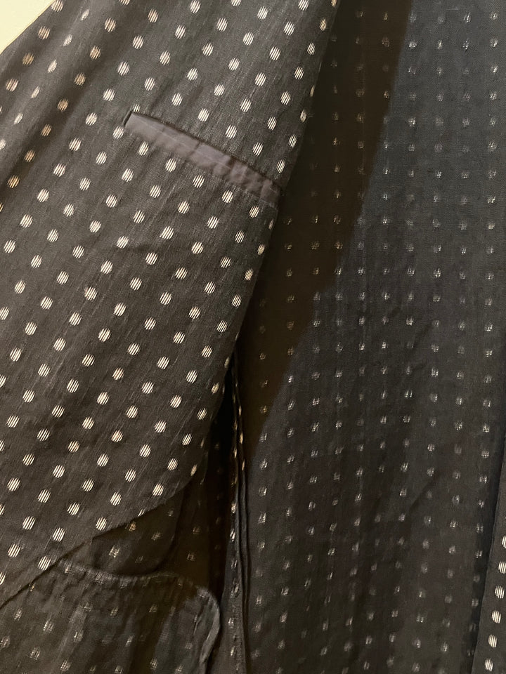 "TOKIO KUMAGAI" kasuri design polka dot linen tailored jacket