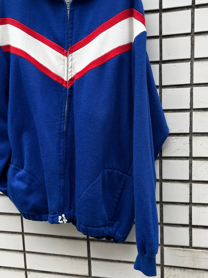 1960-70s POLAND made V-shape line zipup hoodie