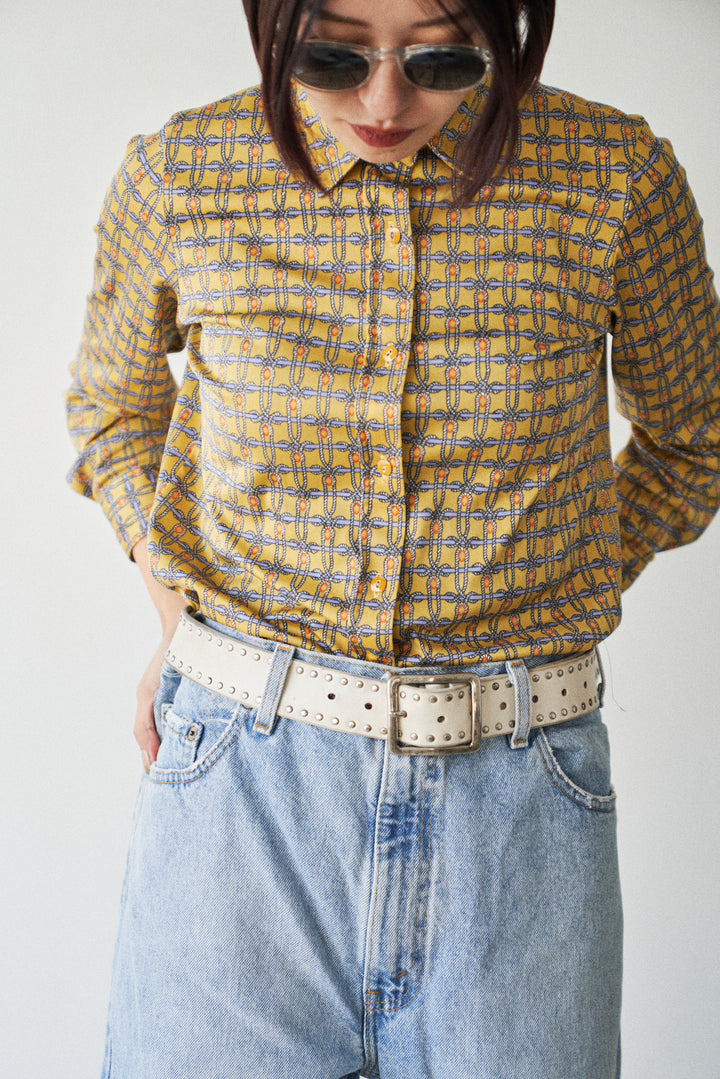 strings pattern polyester shirt