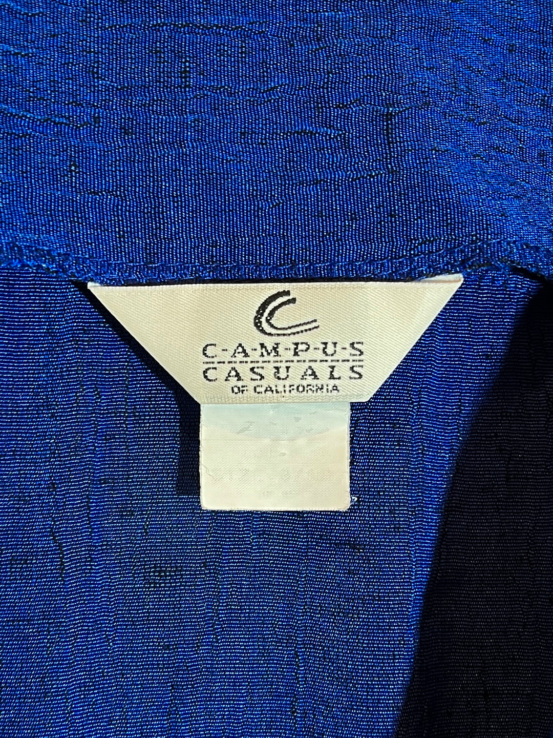 1980s deep blue wrinkled design light jacket
