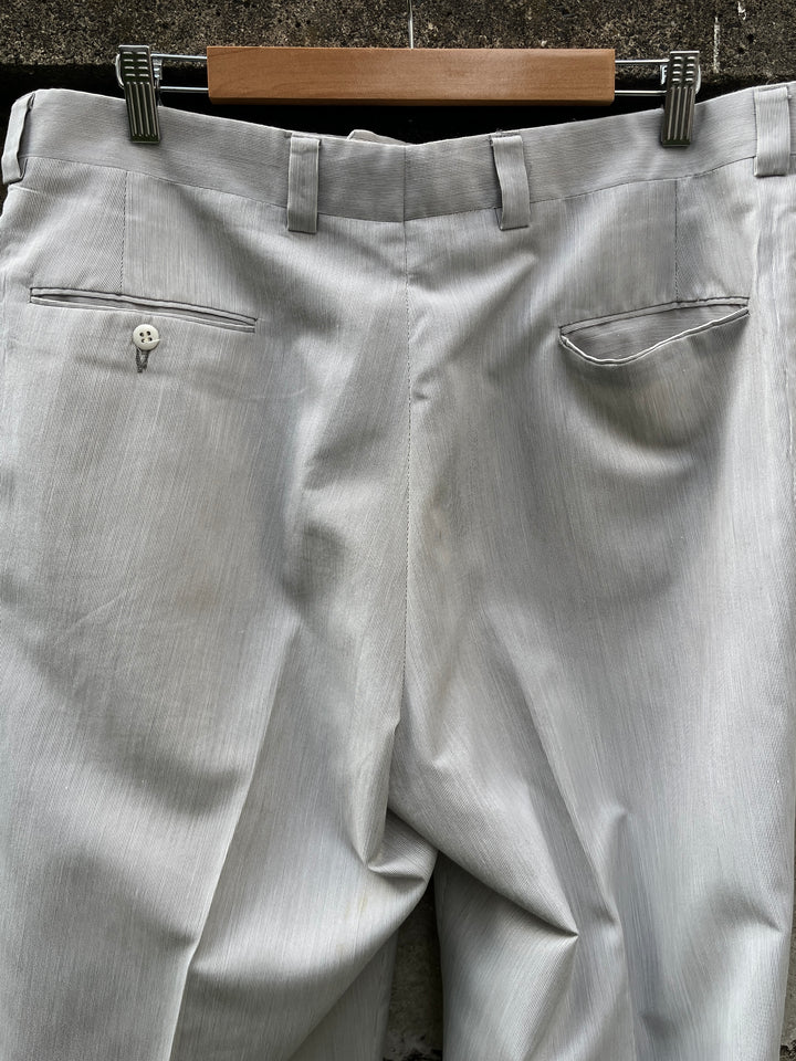 1960-70s white × gray pinstripe slacks