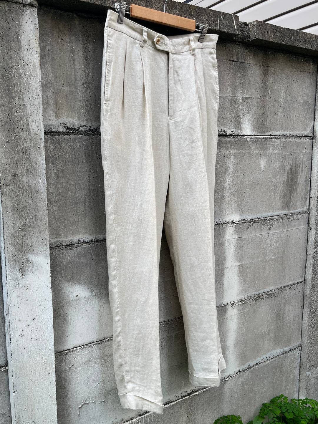 1990-00s "BANANA REPUBLIC" linen slacks