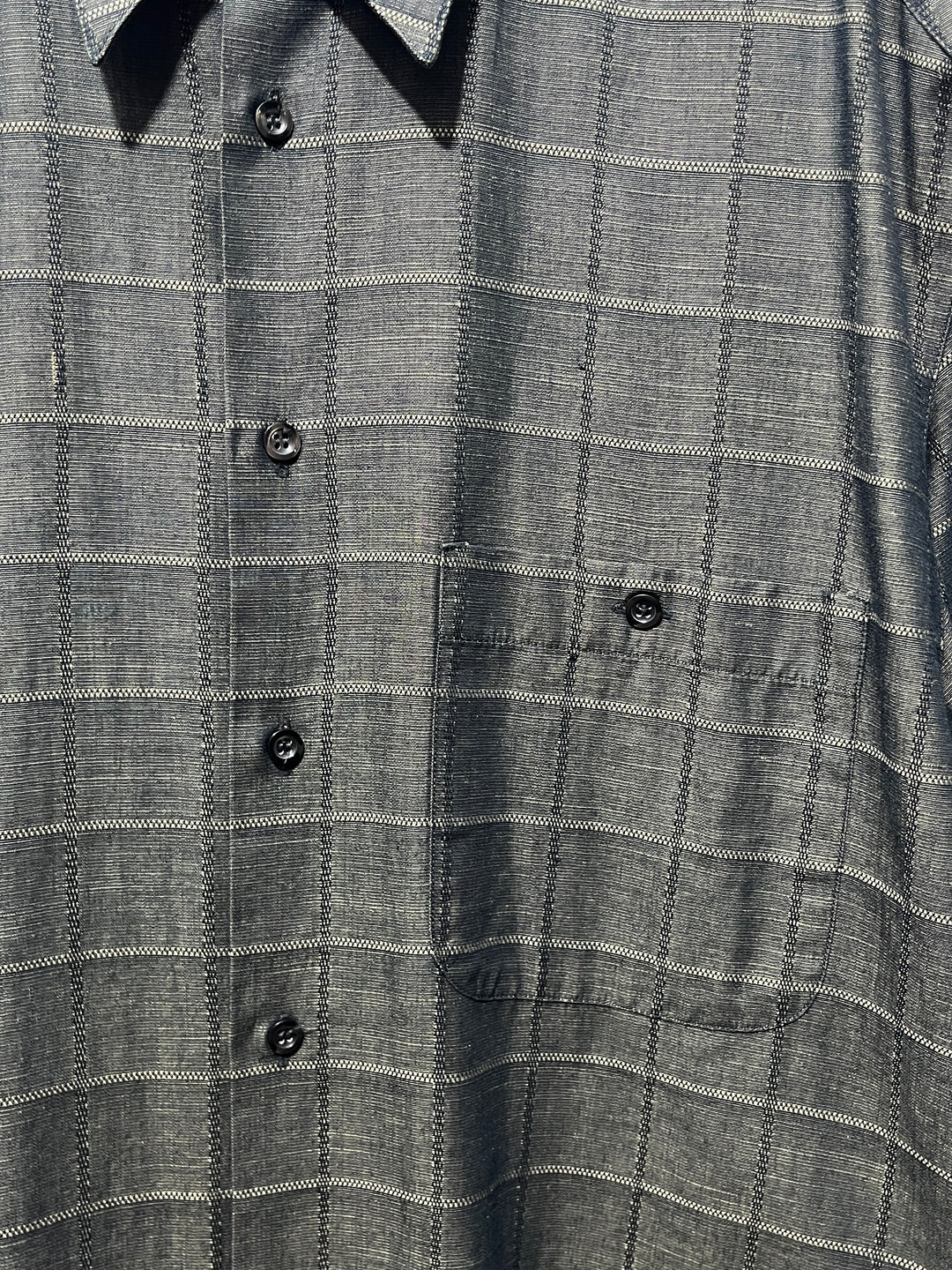 1990-00s ITALY made "Zanella" checkered s/s shirt