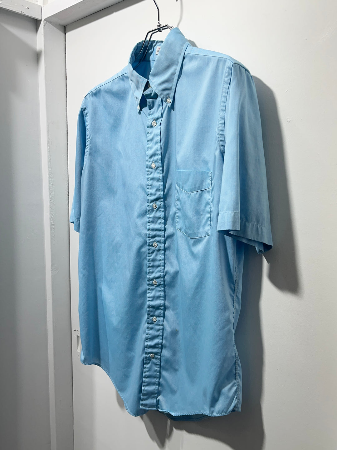 1960-70s USA made sky blue s/s shirt