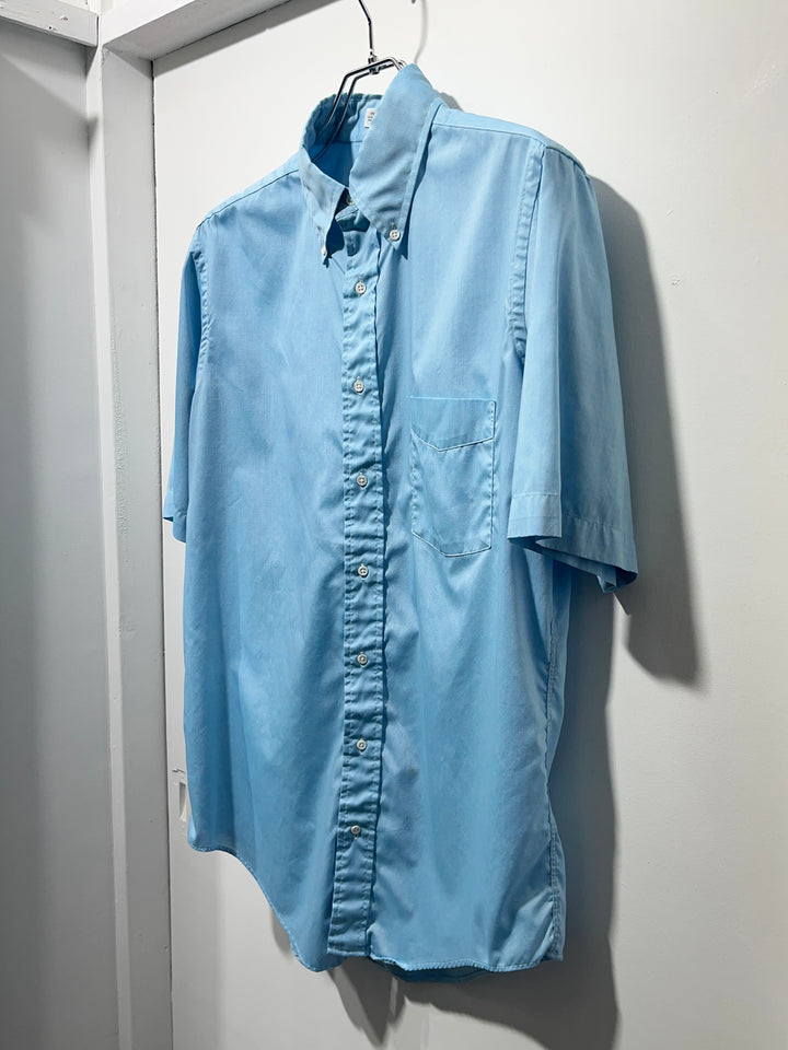 1960-70s USA made sky blue s/s shirt