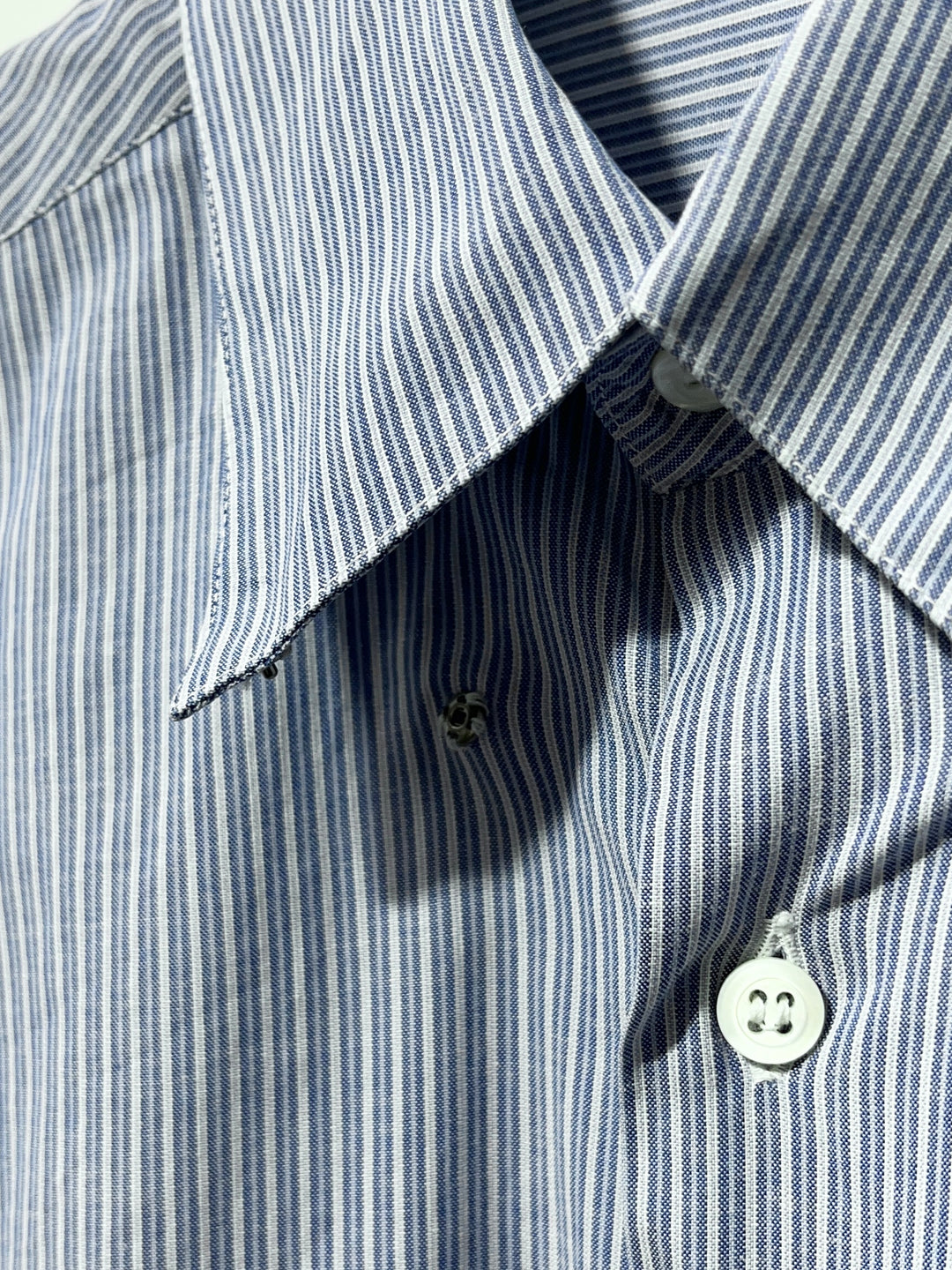 1980-90s ITALY made "GIORGIO ARMANI" pin stripe dress shirt