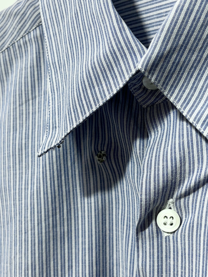 1980-90s ITALY made "GIORGIO ARMANI" pin stripe dress shirt