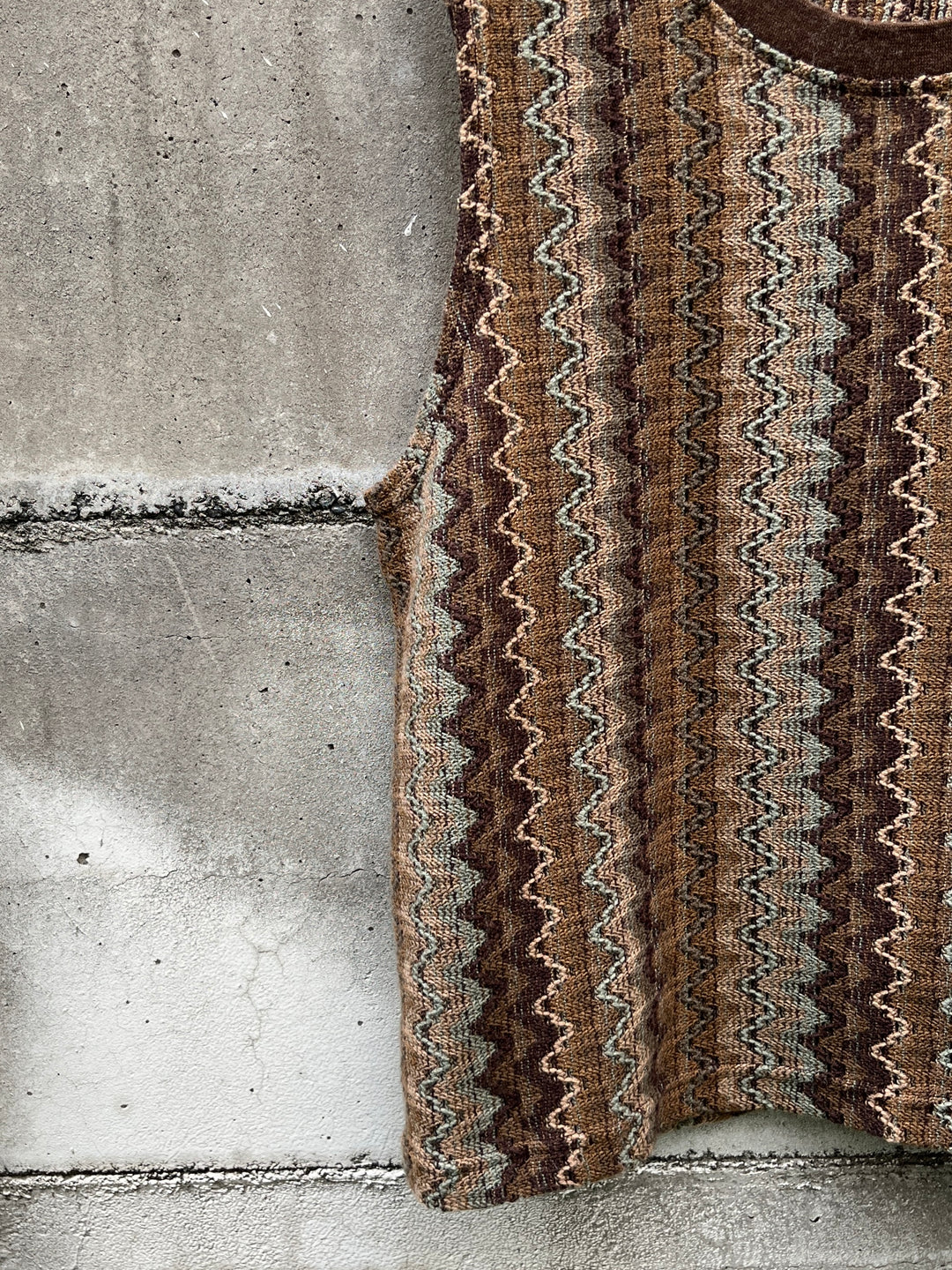 1980-90s geometric pattern knit vest