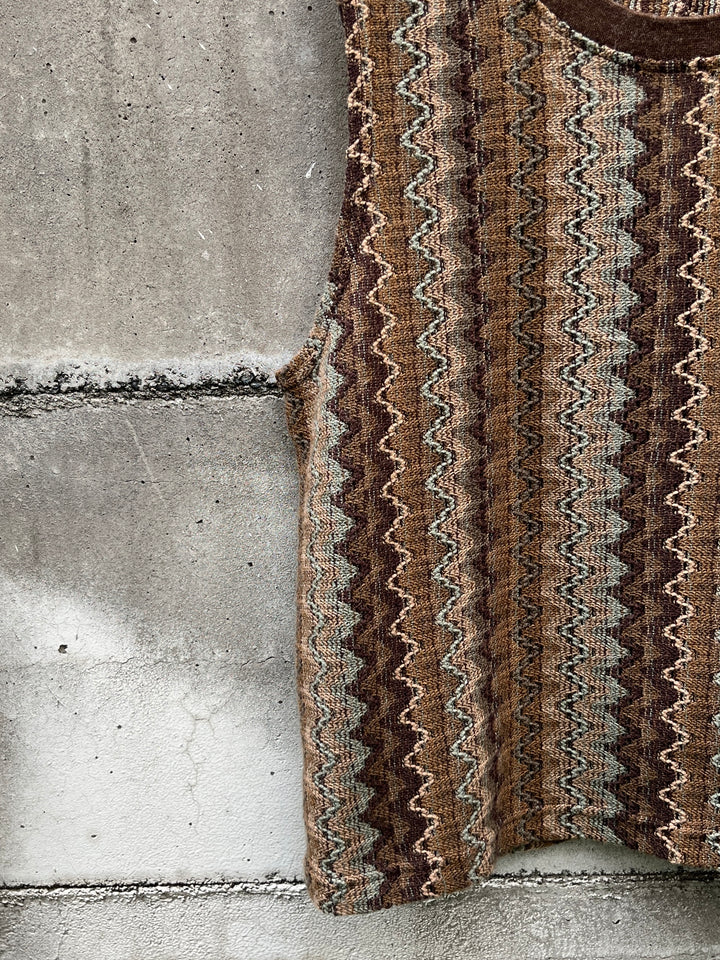 1980-90s geometric pattern knit vest