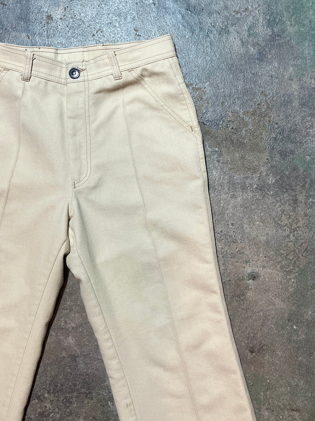 1970-80s "Levi's" ivory color action slacks