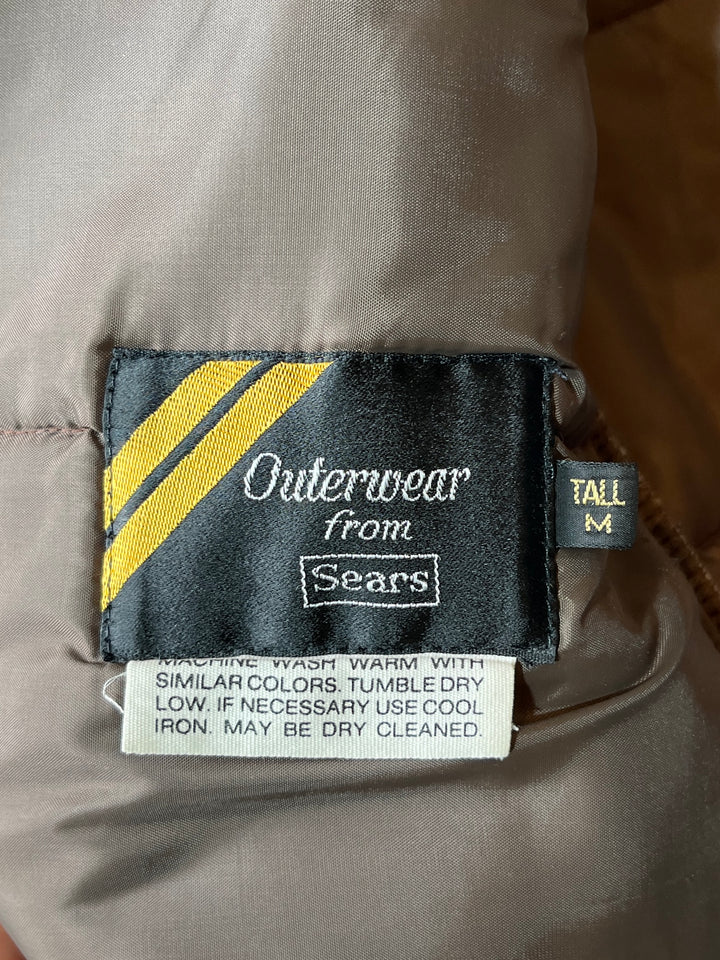 1970s "Sears" light beige insulated work vest
