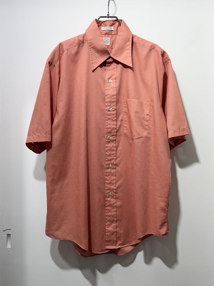 1960-70s salmon color s/s shirt