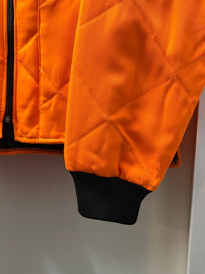 vivid orange quilting jacket