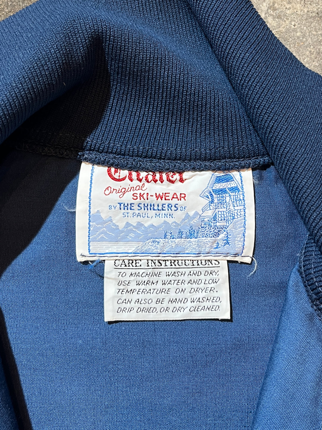 1970s bicolor half zip pullover