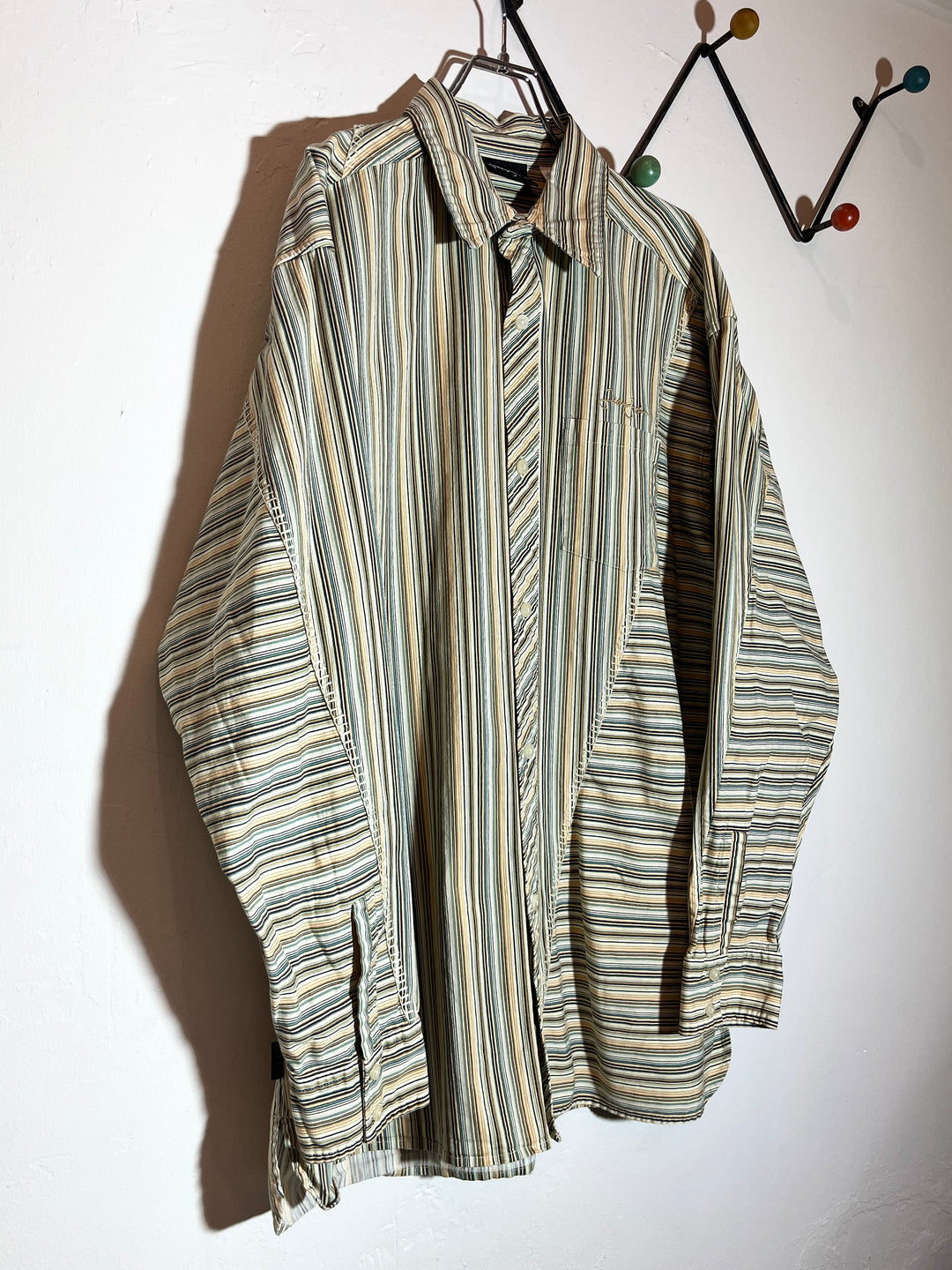 "Sean John" multi color stripe shirt