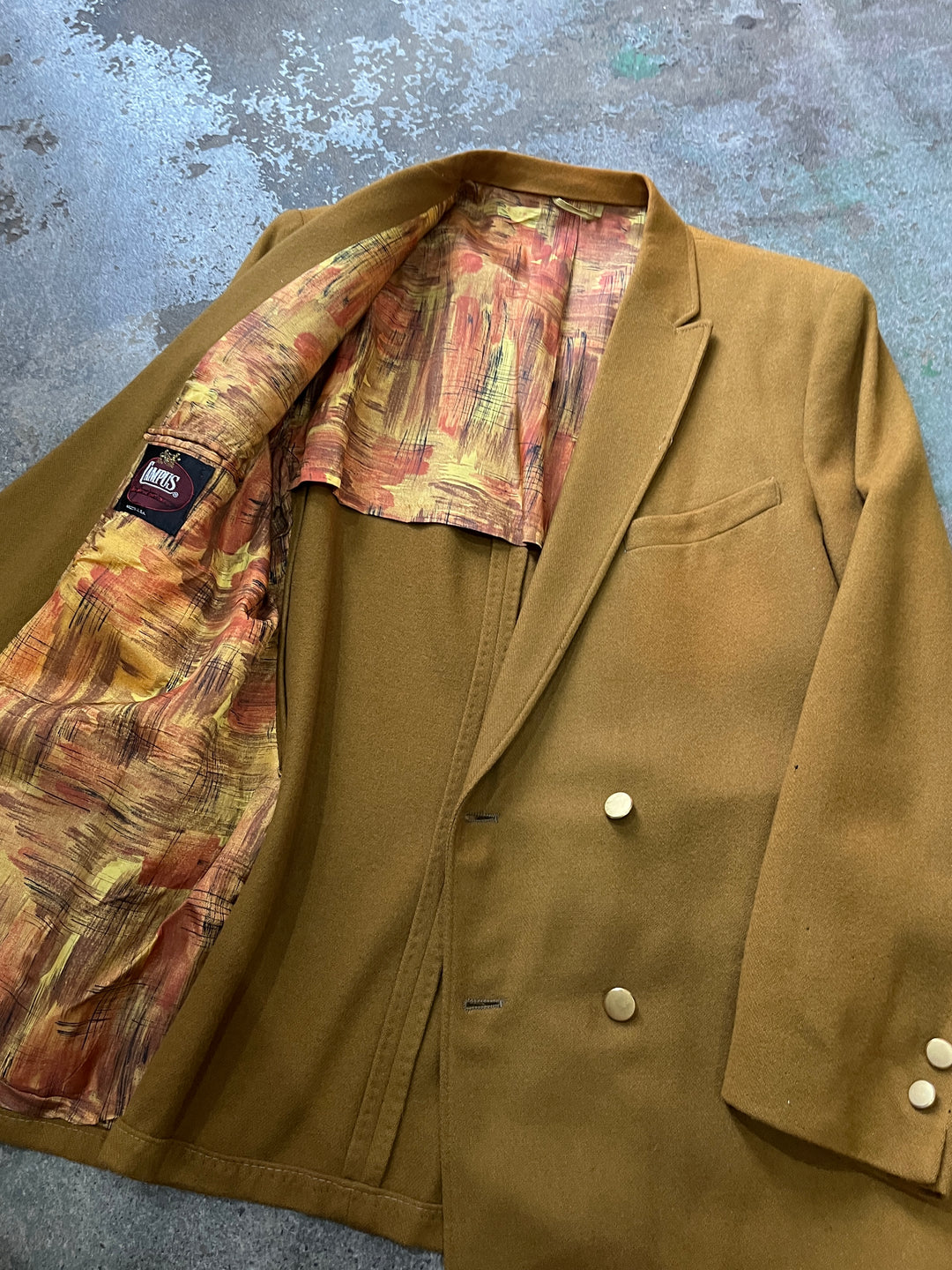 1960-70s "CAMPUS" double breasted tailored jacket