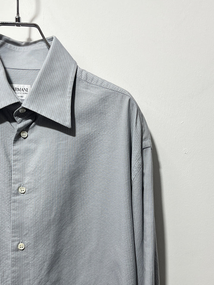 1990-00s ITALY made "ARMANI COLLEZIONI" pin stripe dress shirt