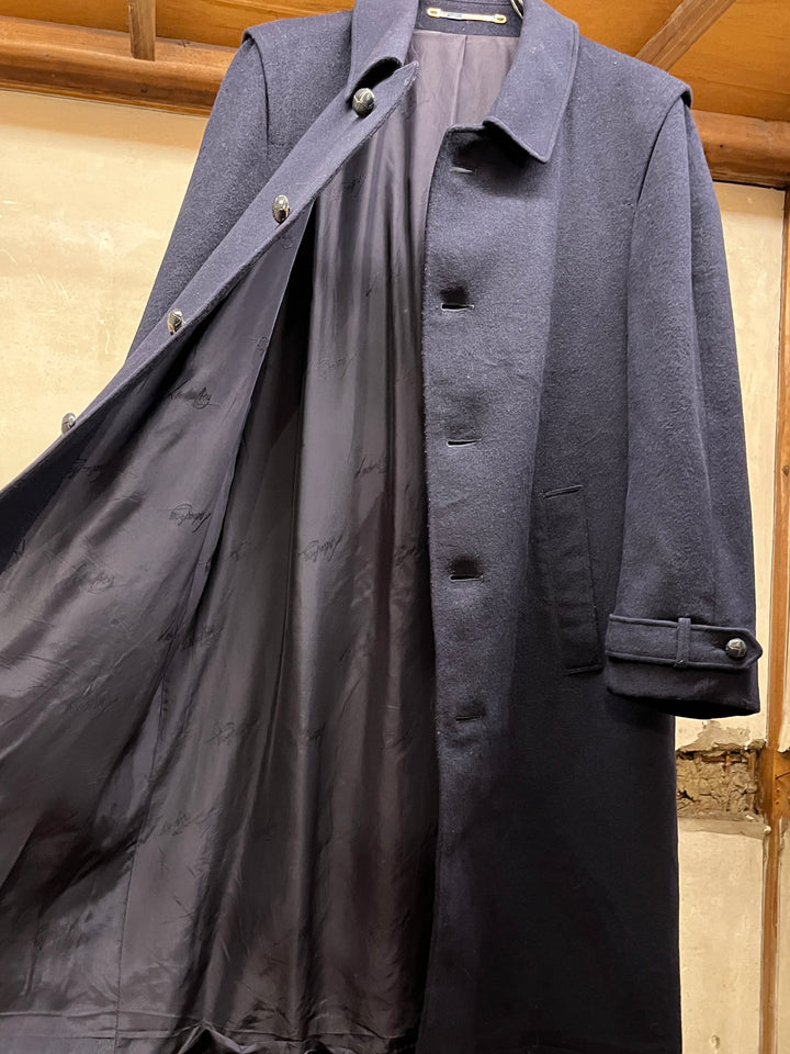 1980-90s Austrian made navy loden wool coat
