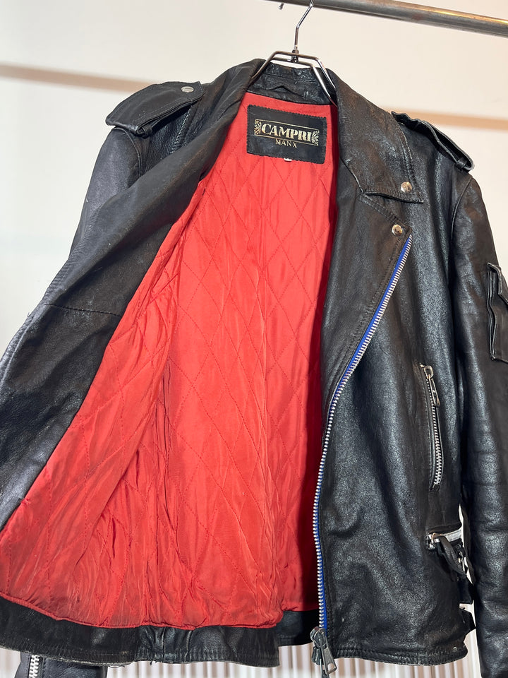 1980s "CAMPRI" double riders jacket -MANX-