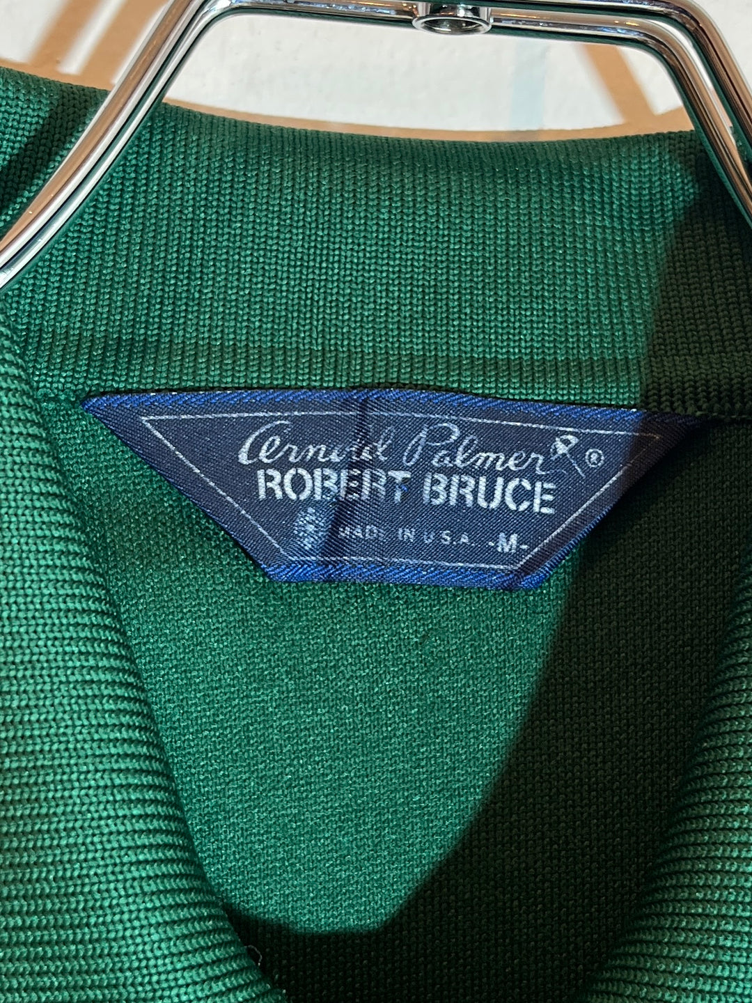 1970s USA made "ROBERT BRUCE Arnold palmer" deep green s/s polo