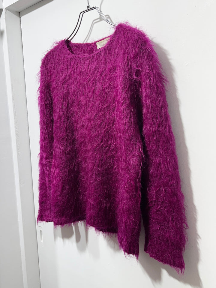 1980-90s magenta color mohair knit