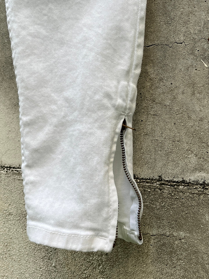 1990-00s "GUESS" white skinny denim pants