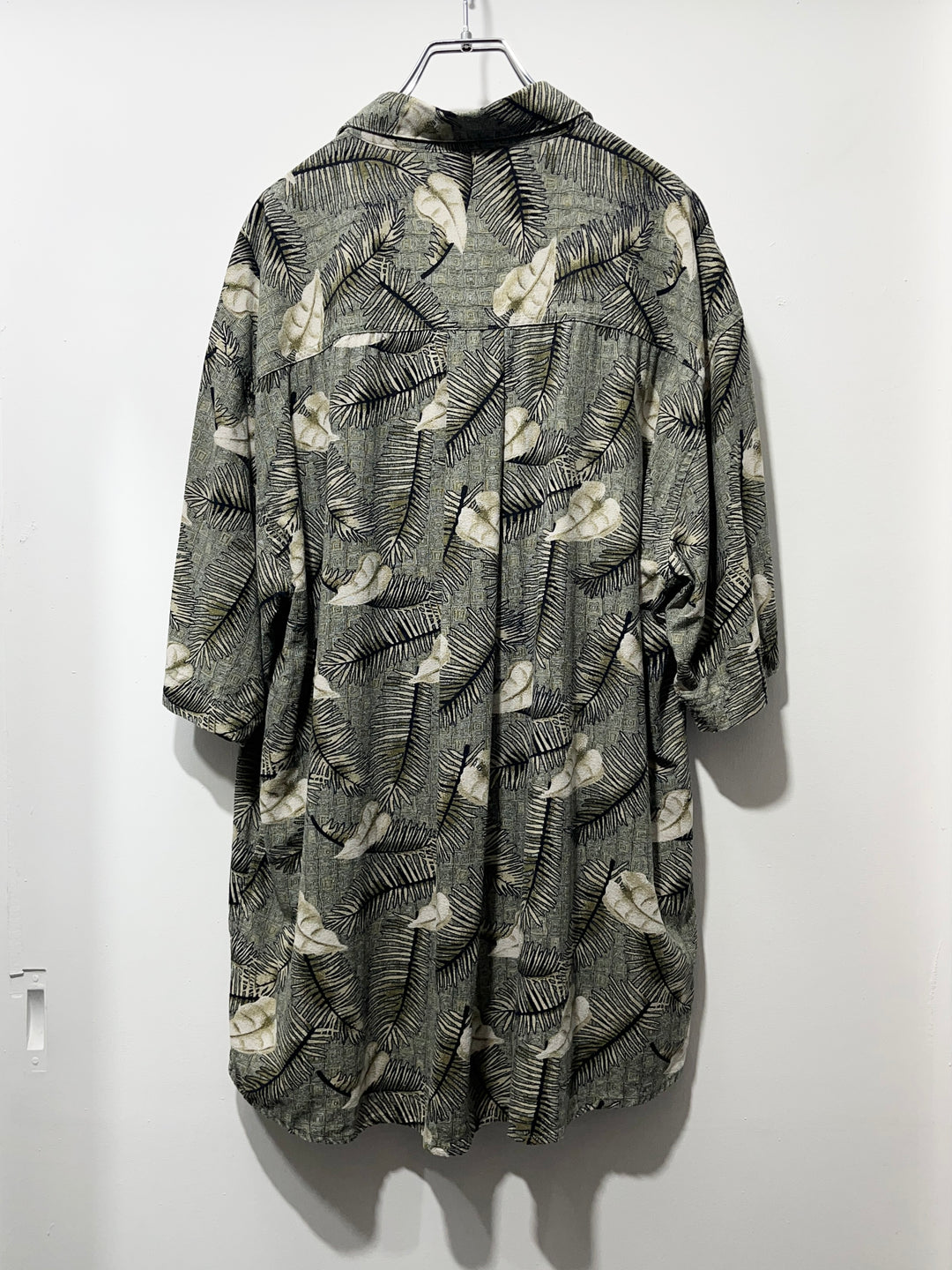 1990s leaf pattern s/s shirt