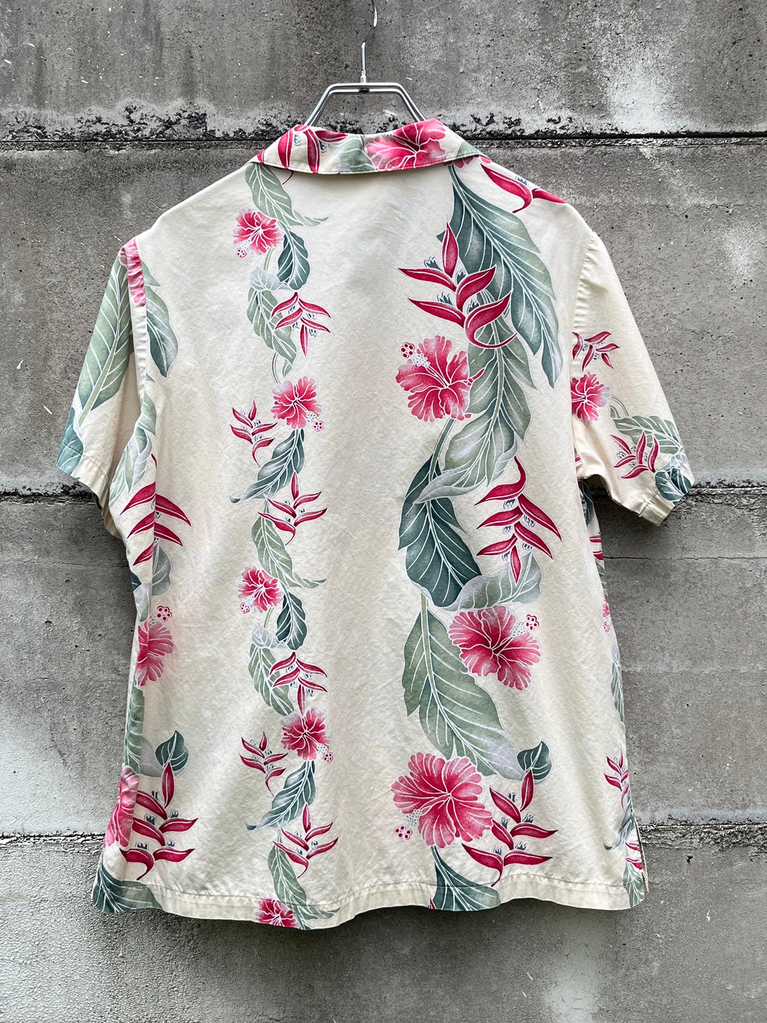 1980-90s Hawaii made botanical print s/s shirt