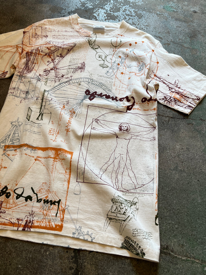 1990s "Leonardo da Vinci"
all-over print T-shirt