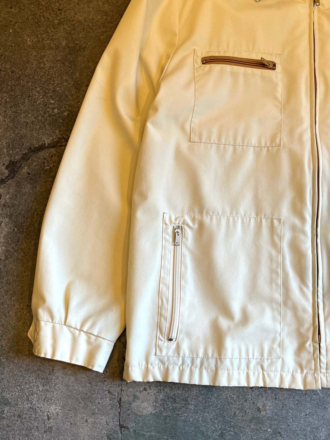 1970-80s "Sears" two-tone multi zip design jacket
