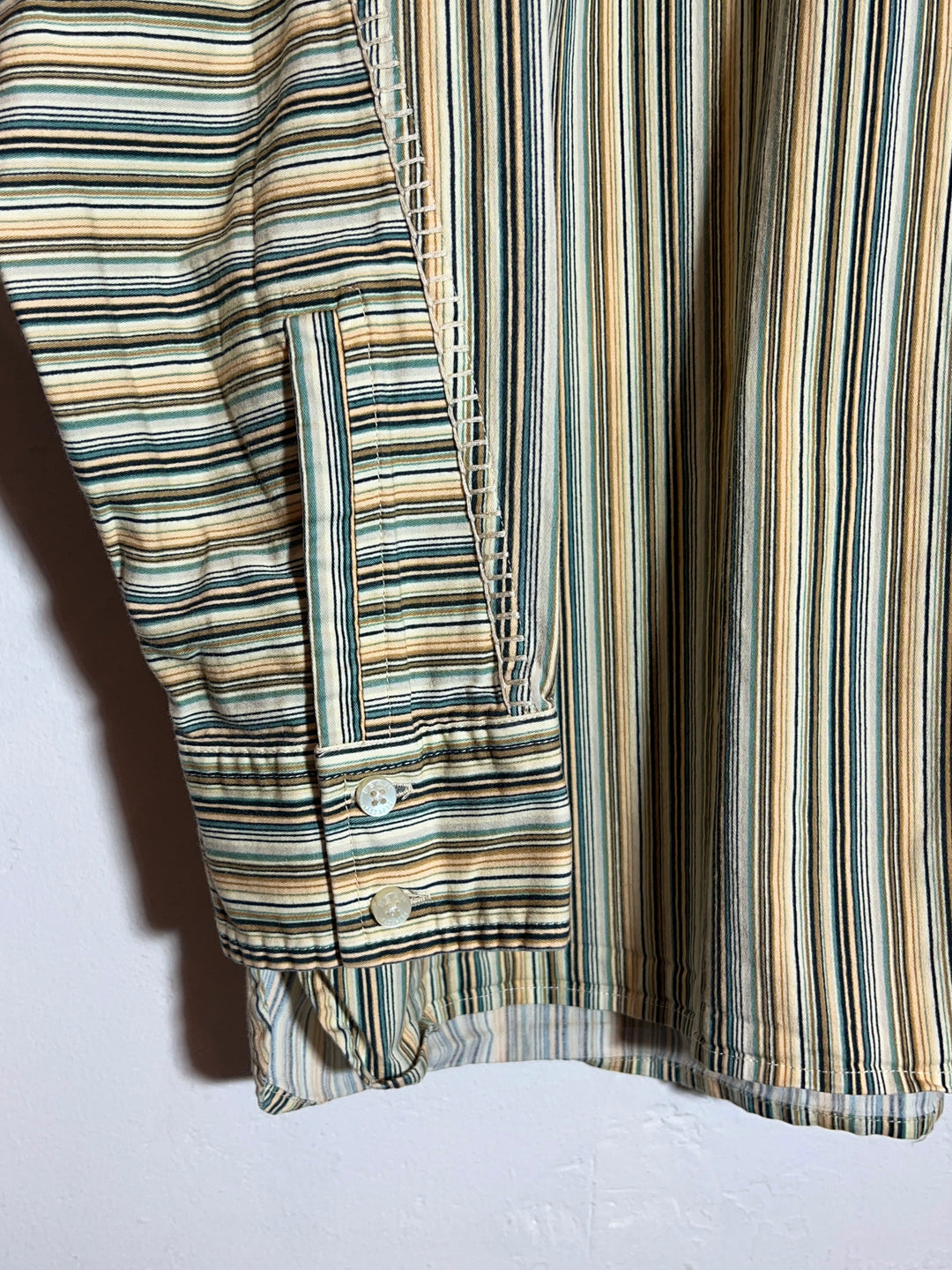 "Sean John" multi color stripe shirt