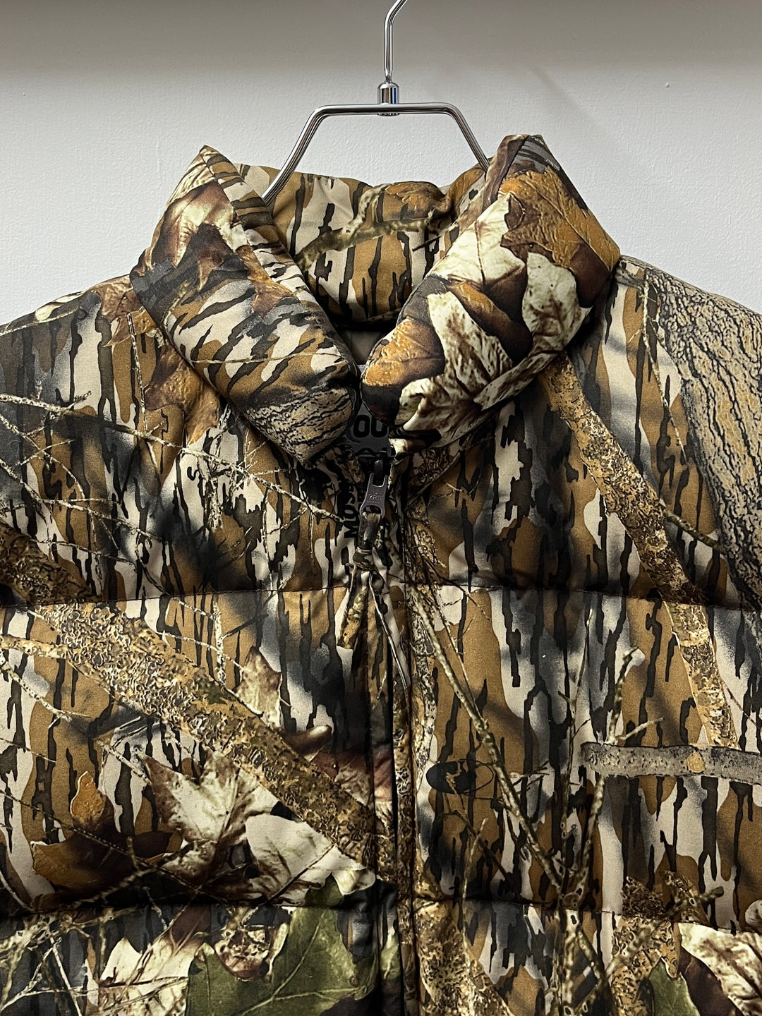 1990-00s real tree camouflage pattern double face down vest